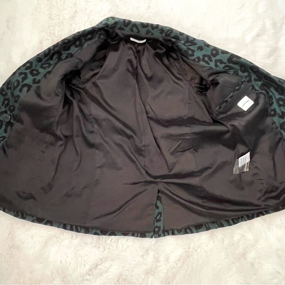 Anine Bing Madeleine Emerald Green & Black Leopard Jacquard Blazer - Picture 14 of 16
